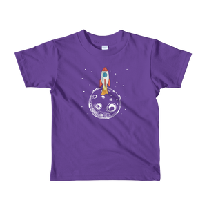 Camiseta de manga corta infantil rocket white