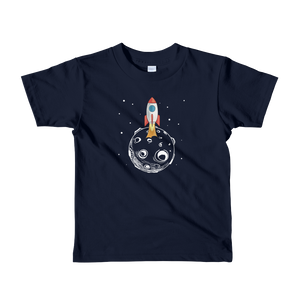 Camiseta de manga corta infantil rocket white