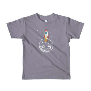 Camiseta de manga corta infantil rocket white