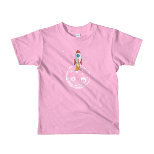 Camiseta de manga corta infantil rocket white