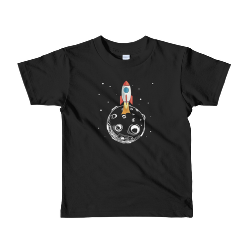 Camiseta de manga corta infantil rocket white