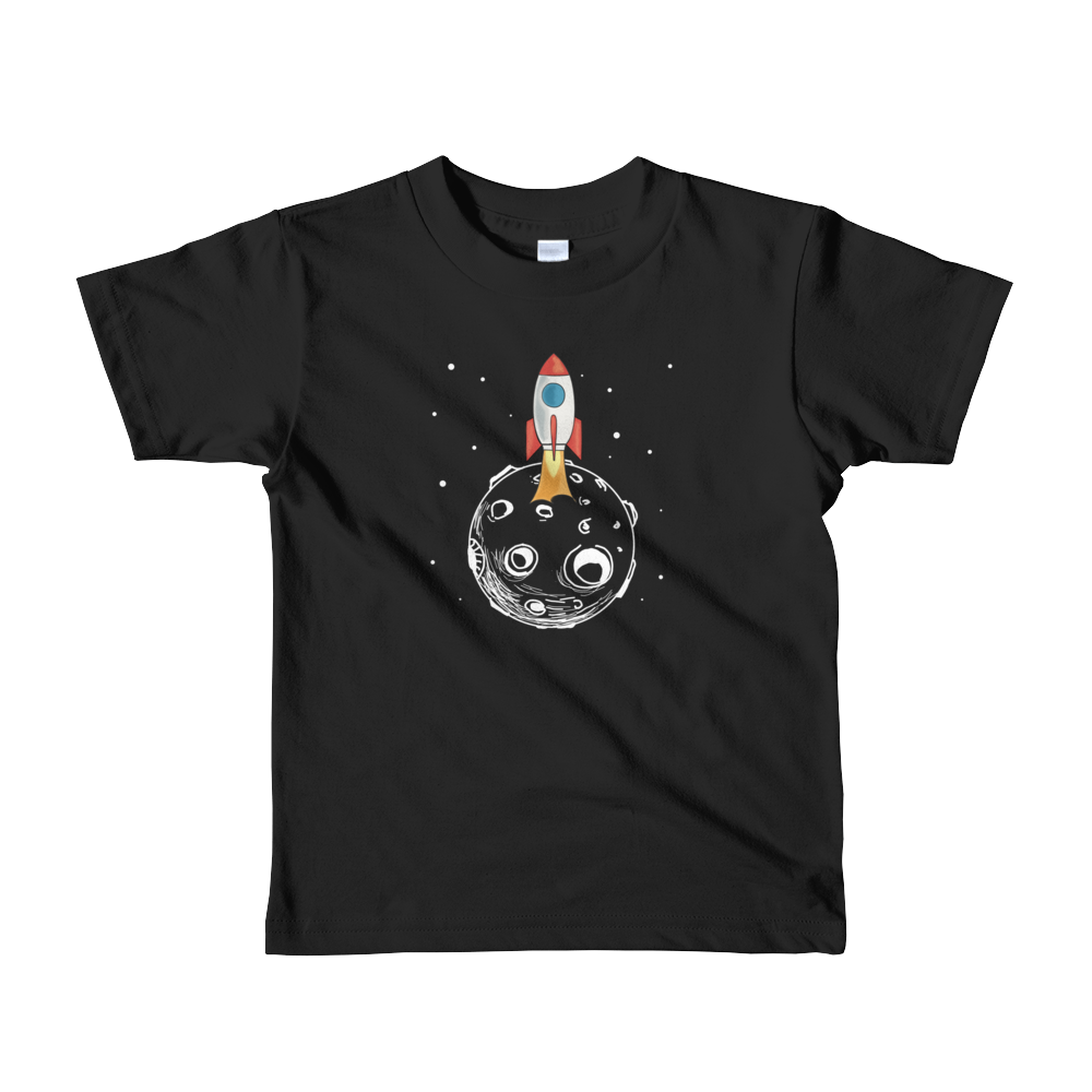 Camiseta de manga corta infantil rocket white